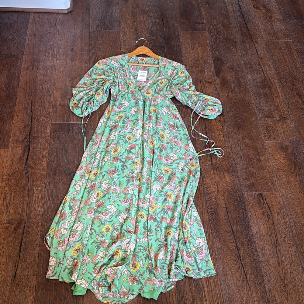 Free People - green maxi dress Coachella or Stagecoach - Picture 3 of 7